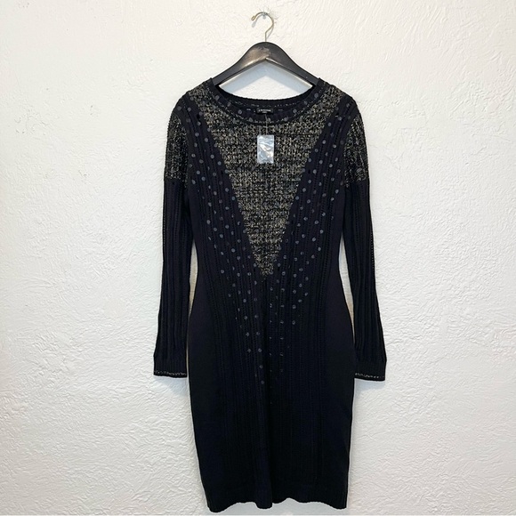 J. Peterman Small Sweater Dress Black Long Sleeve S - Picture 6 of 13